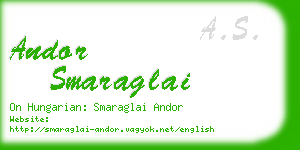 andor smaraglai business card